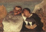 Honore Daumier Crispin and Scapin oil painting